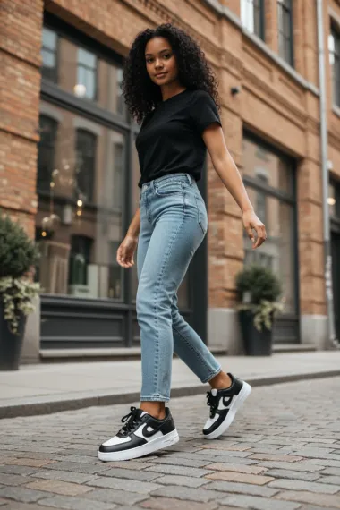 Adidasi dama albi cu negru , B99