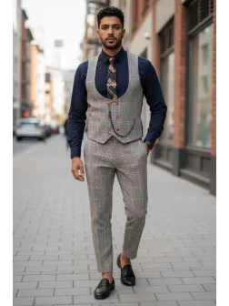 Compleu barbati Vesta + Pantaloni 12789 39-3 Compleu barbati Vesta + Pantaloni 12789 39-3