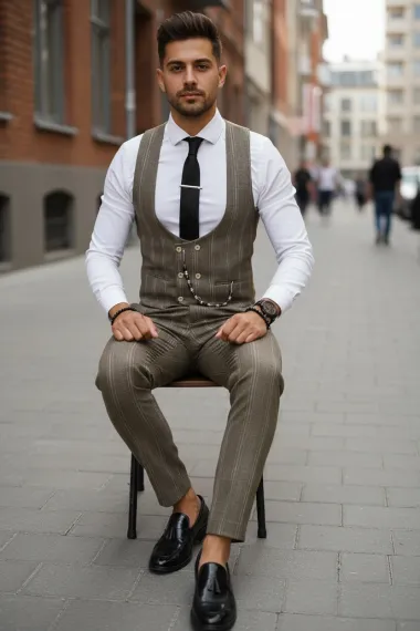 Compleu barbati Vesta + Pantaloni 12798 47-2* U2-1