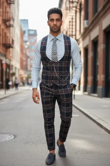 Compleu barbati Vesta + Pantaloni 12814 36-2 U4-1