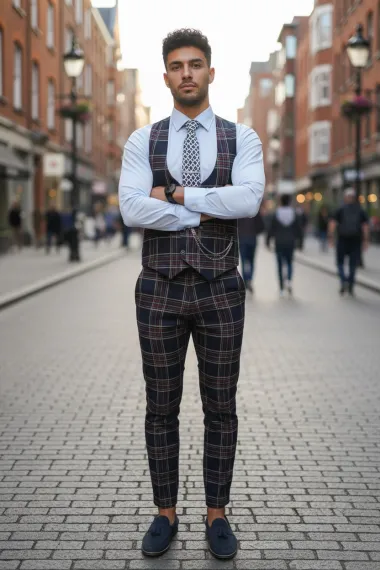 Compleu barbati Vesta + Pantaloni 12814 36-2 U4-1