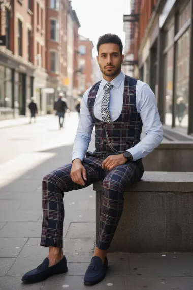 Compleu barbati Vesta + Pantaloni 12814 36-2 U4-1