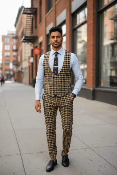 Compleu barbati Vesta + Pantaloni A4275 V5-4