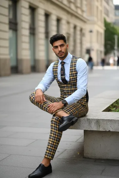 Compleu barbati Vesta + Pantaloni A4275 V5-4