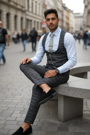 Compleu barbati Vesta + Pantaloni B4186 X1 / 52-4