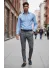 Pantaloni barbati casual regular fit gri B1551 I19 Pantaloni barbati casual regular fit gri B1551 I19