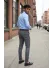 Pantaloni barbati casual regular fit gri B1551 I19 Pantaloni barbati casual regular fit gri B1551 I19