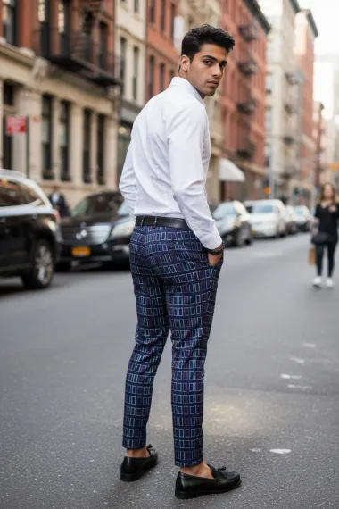 Pantaloni barbati eleganti in carouri B1562 B6-3.2.3