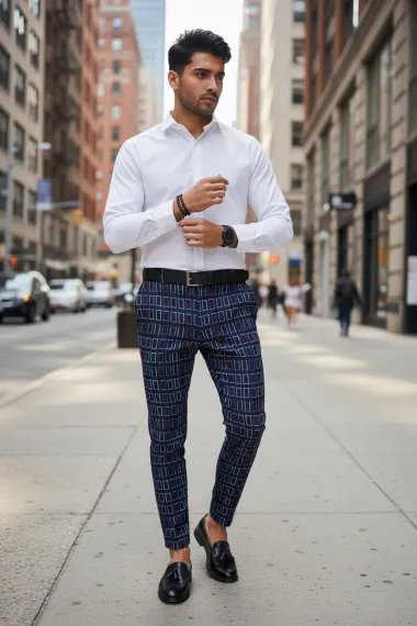 Pantaloni barbati eleganti in carouri B1562 B6-3.2.3