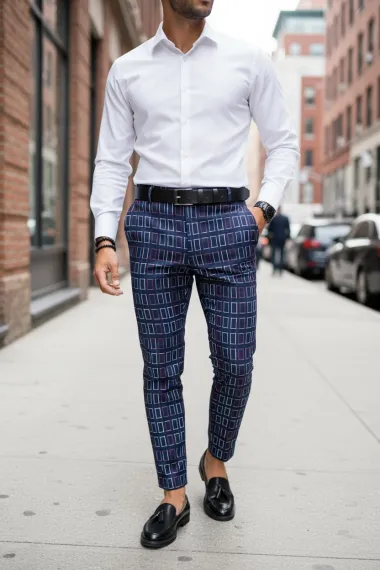 Pantaloni barbati eleganti in carouri B1562 B6-3.2.3