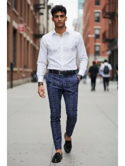 Pantaloni barbati eleganti in carouri B1562 B6-3.2.3