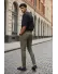 Pantaloni barbati eleganti kaki in dungi B1630 B2-5.1
