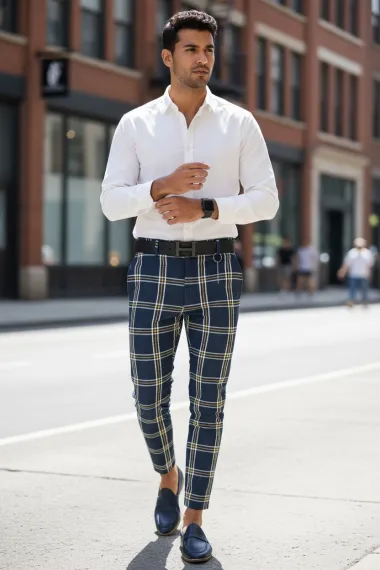 Pantaloni barbati eleganti B1730 I18-2