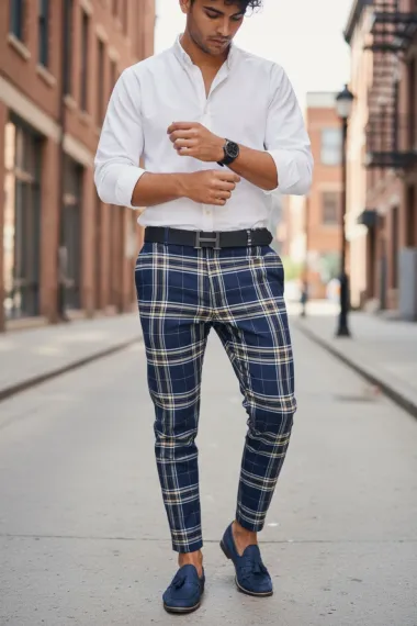 Pantaloni barbati eleganti B1742 Z35-4