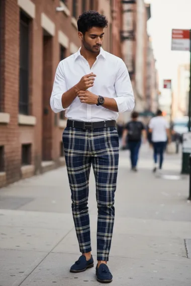 Pantaloni barbati eleganti B1742 Z35-4