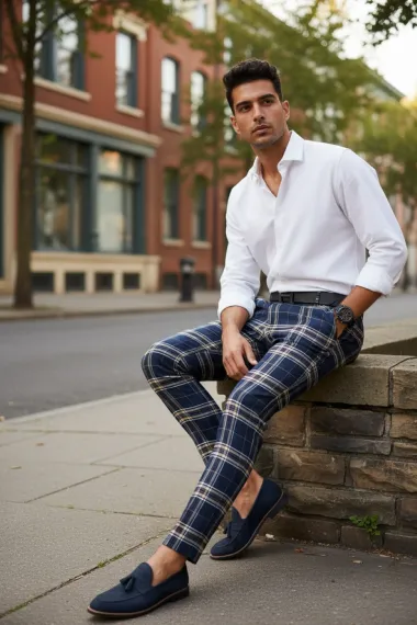 Pantaloni barbati eleganti B1742 Z35-4