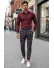 Pantaloni barbati eleganti regular fit in carouri B1744 54-3