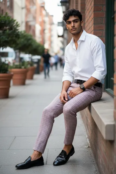 Pantaloni barbati eleganti 7156 B8-2