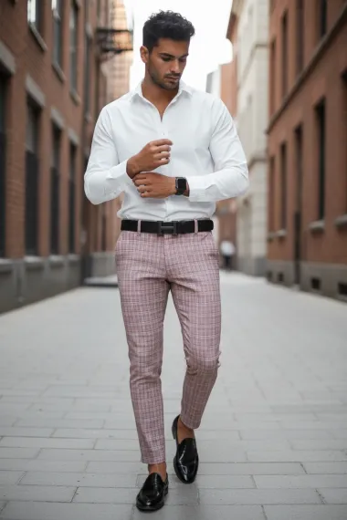 Pantaloni barbati eleganti 7156 B8-2