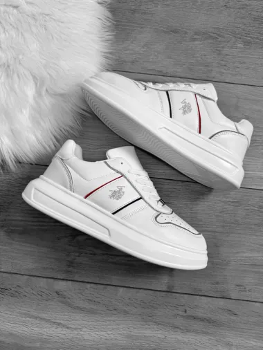 Adidasi barbati casual, albi L86 T4-3