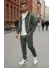 Trening barbati slim fit kaki , Pantaloni + hanorac 168