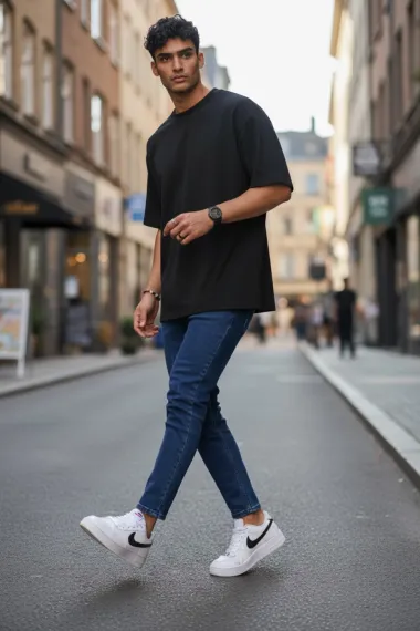 Blugi barbati conici bleumarin 3091 H3-3