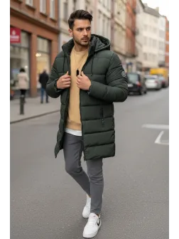 Geaca barbati de iarna kaki A26