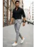Pantaloni barbati eleganti gri 10614