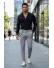 Pantaloni barbati eleganti gri 10614