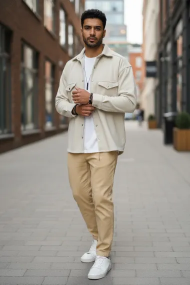 Camasa barbati casual bej 12910 K9