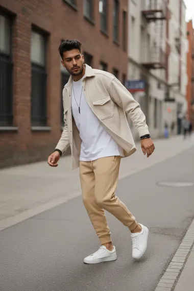 Camasa barbati casual bej 12910 K9