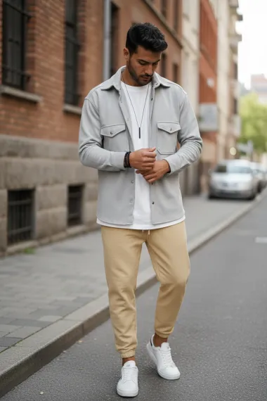 Camasa barbati casual gri 12910 Z2