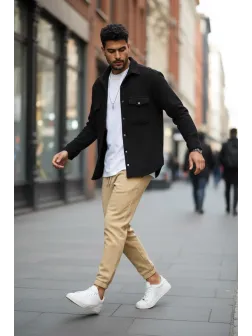 Camasa barbati casual neagra 12991