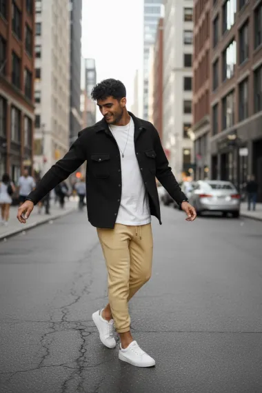 Camasa barbati casual neagra 12991