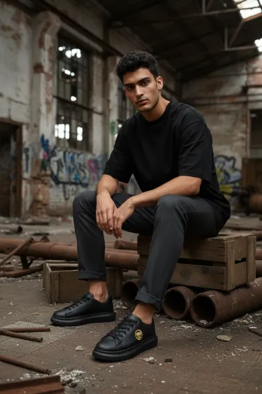 Adidasi barbati casual VIP, negri 801