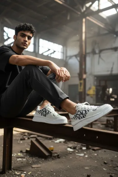 Adidasi barbati casual, albi L76