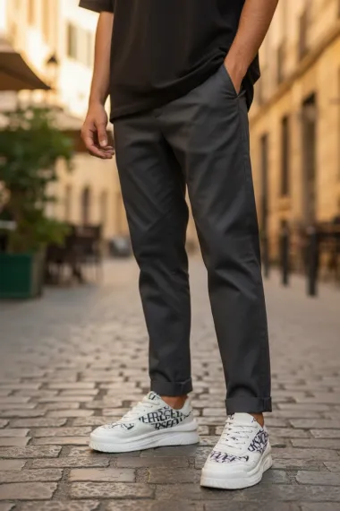 Adidasi barbati casual, albi L76