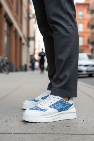 Adidasi barbati casual, albastri L76