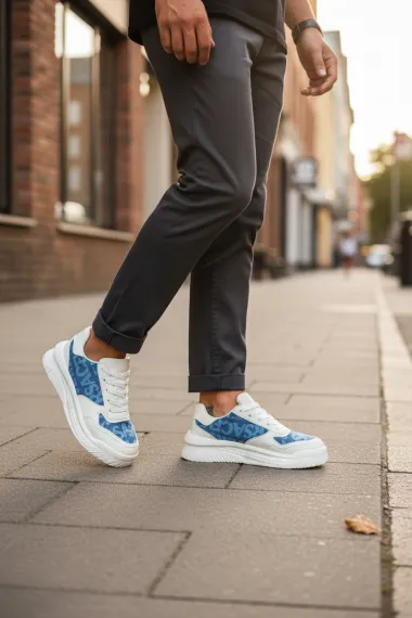 Adidasi barbati casual, albastri L76