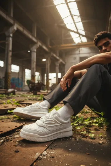 Adidasi barbati casual, albi Q6