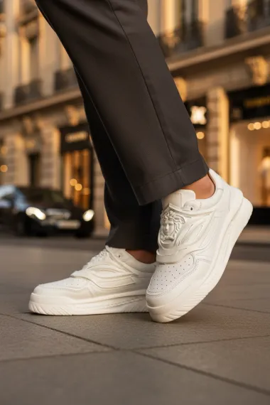 Adidasi barbati casual, albi Q6