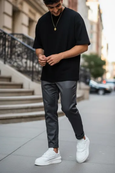 Adidasi barbati casual, albi Q6