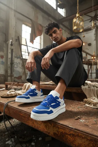 Adidasi barbati casual, albastri Q6