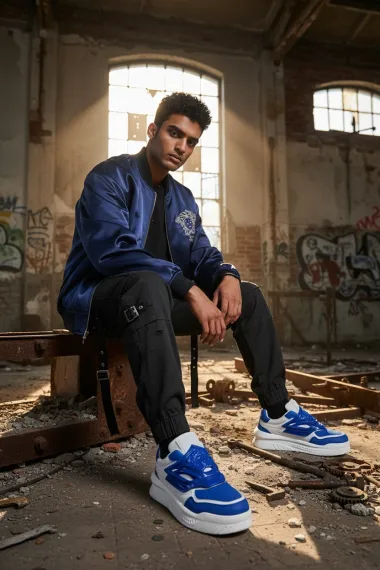 Adidasi barbati casual, albastri Q6