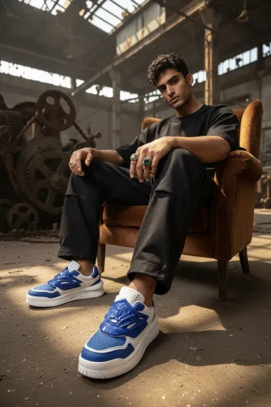 Adidasi barbati casual, albastri Q6