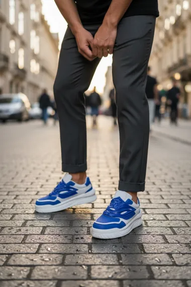 Adidasi barbati casual, albastri Q6