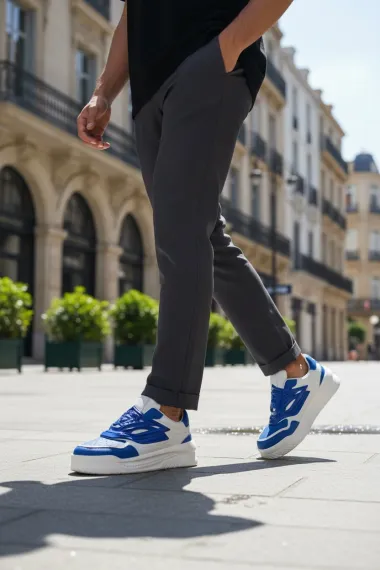 Adidasi barbati casual, albastri Q6