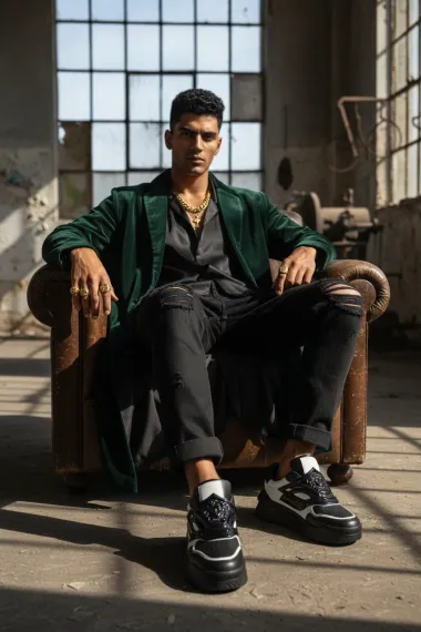 Adidasi barbati casual, negri Q6