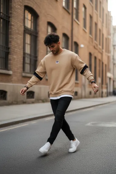 Bluza barbati crem slim fit 71412 23-3.2