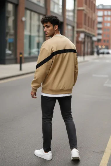 Bluza barbati crem slim fit 71412 23-3.2